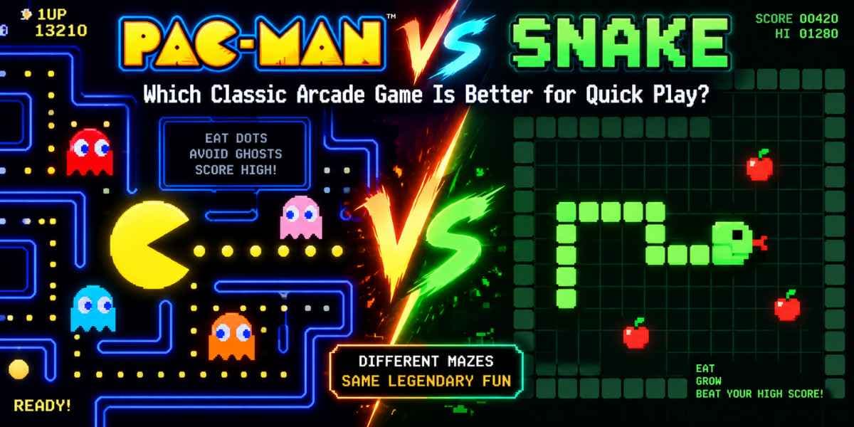 Pac Man Vs Snake Best Classic Game for Quick Play